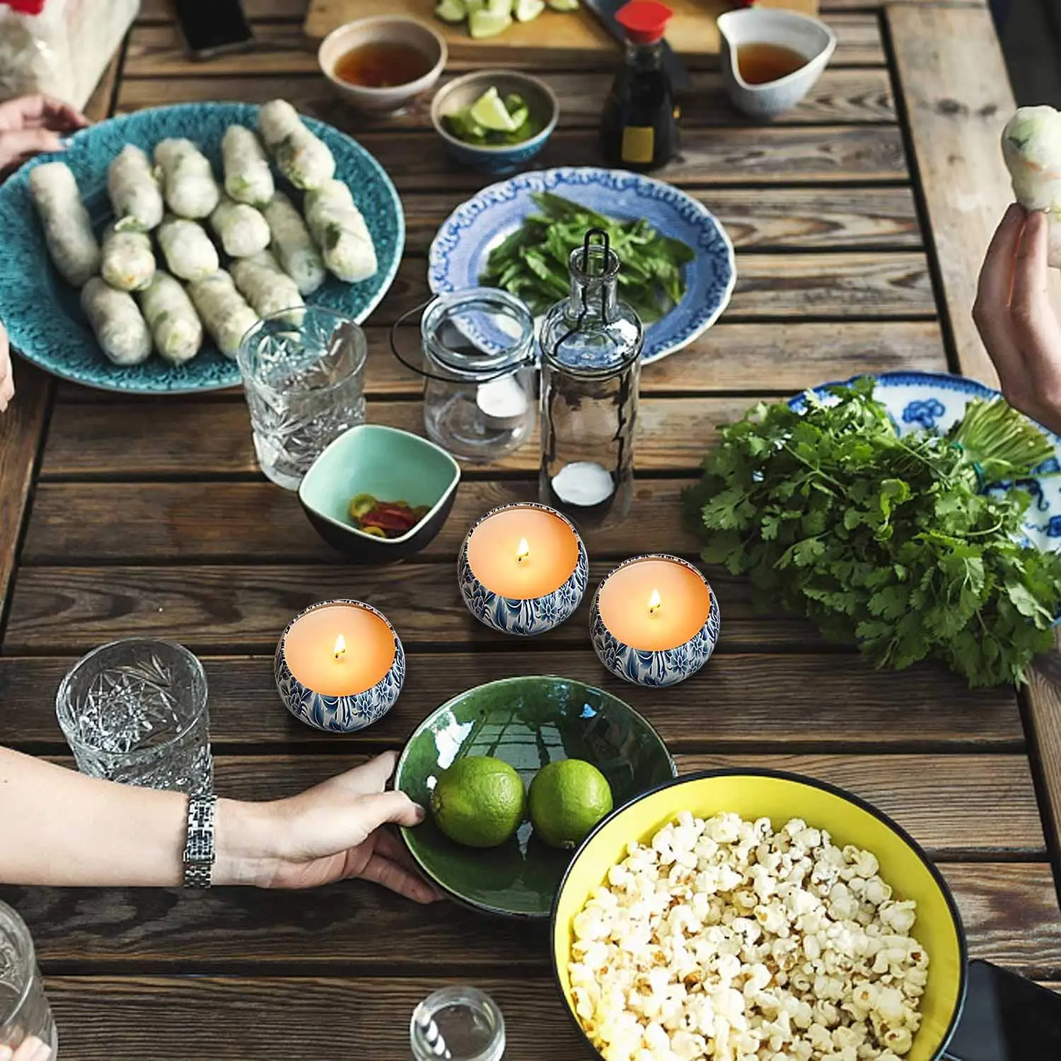 Cross-border E-commerce Explosion Citronella Oil Soybean Candle Smokeless Environmental Protection 4-piece Customized Candle Set