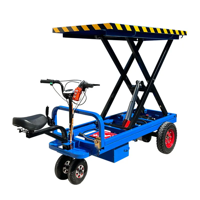 JIN YANG HU New Product Ideas Lift Table-1.5m Mobile Foldable Electric Lift Trolley  Mobile Scissor Lift Table