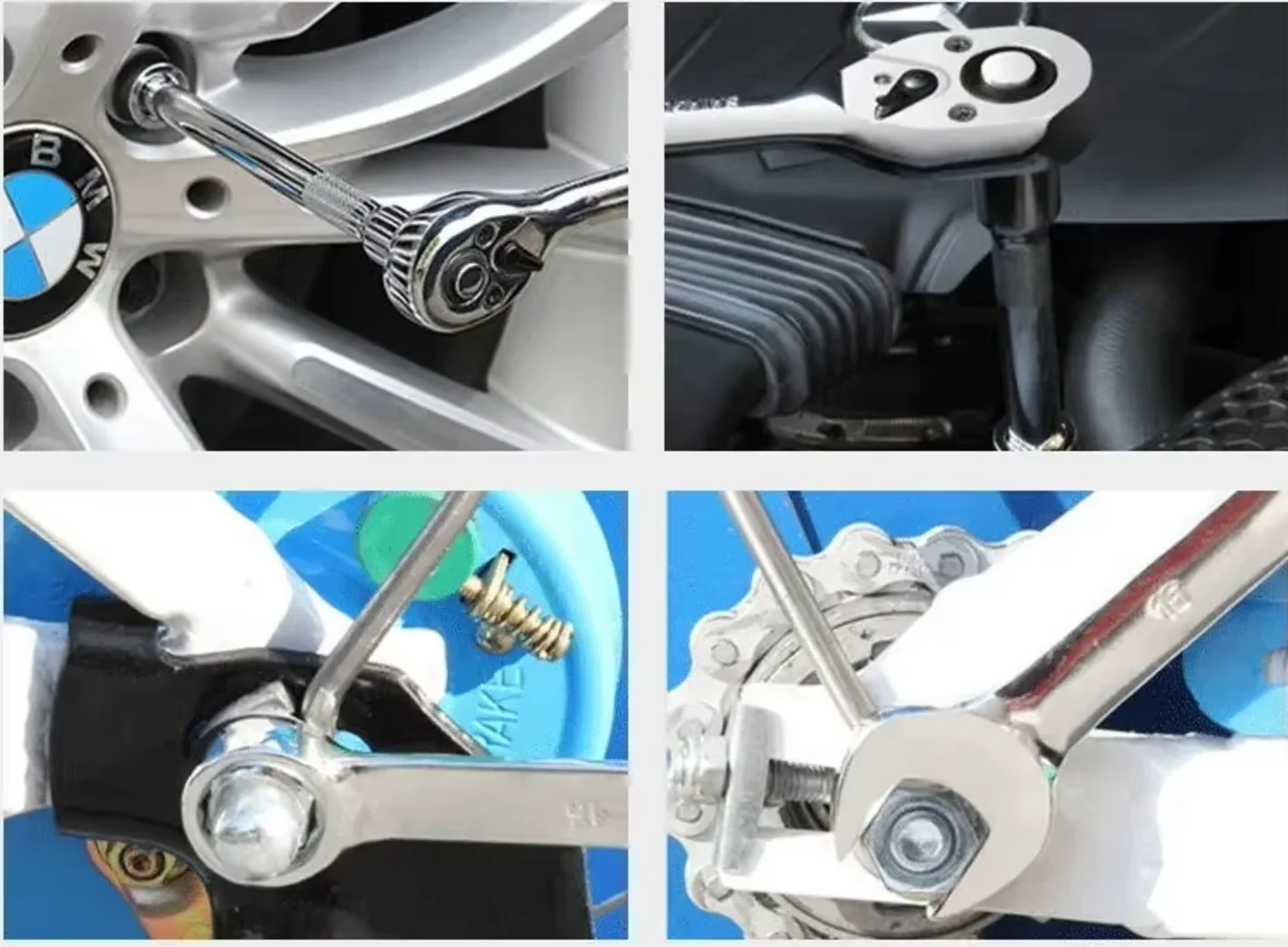 Material benefit Garage  Motor van  Bike Maintenance kit 40 sleeve ratchet wrench auto repair machine  household tools