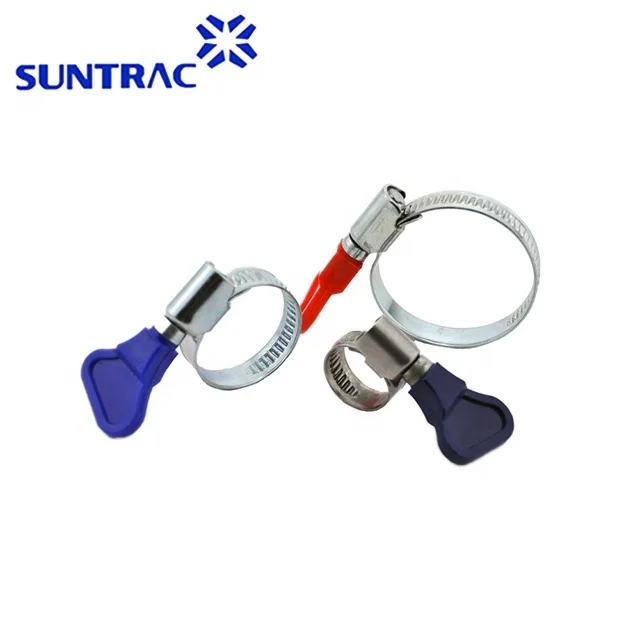 Metal clamps for tubes stainless steel German style adjustable plastic handle hose clamp