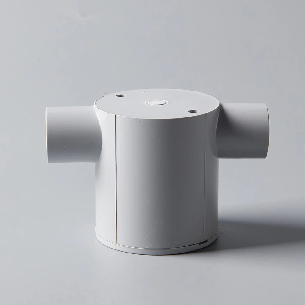 AS/NZS round weatherproof  deep 2 way plastic PVC electrical conduit fittings junction box