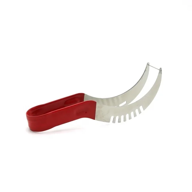 Red Bar Club Hotel Restaurant Cafe Kitchen Party Travel Camping Metal Stainless Steel Fruit Melon Watermelon Cutter Slicer Knife