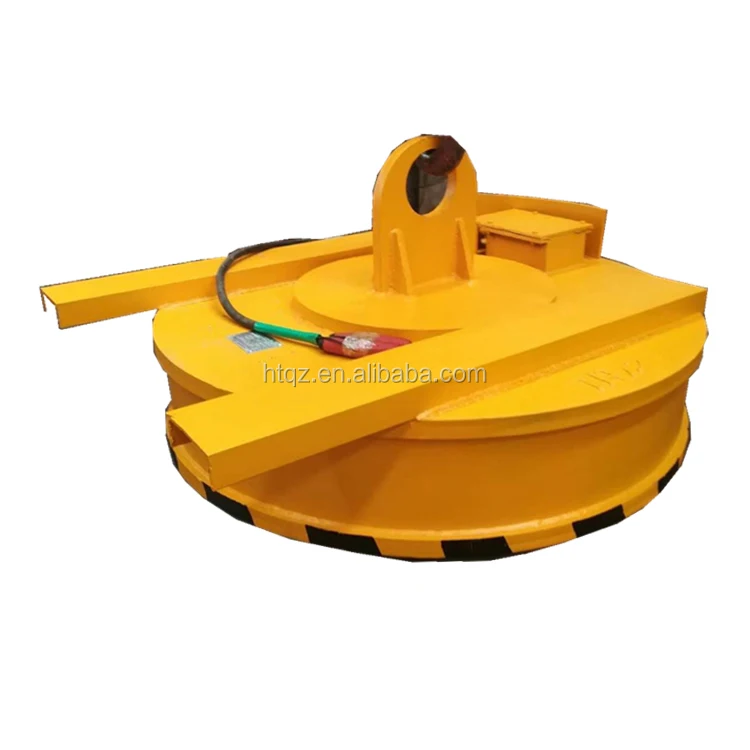 Light Type Crane Auxiliary Parts Round Crane Magnet Lifting 300kg 750kg Scrap Iron Lifting Magnet For Crane