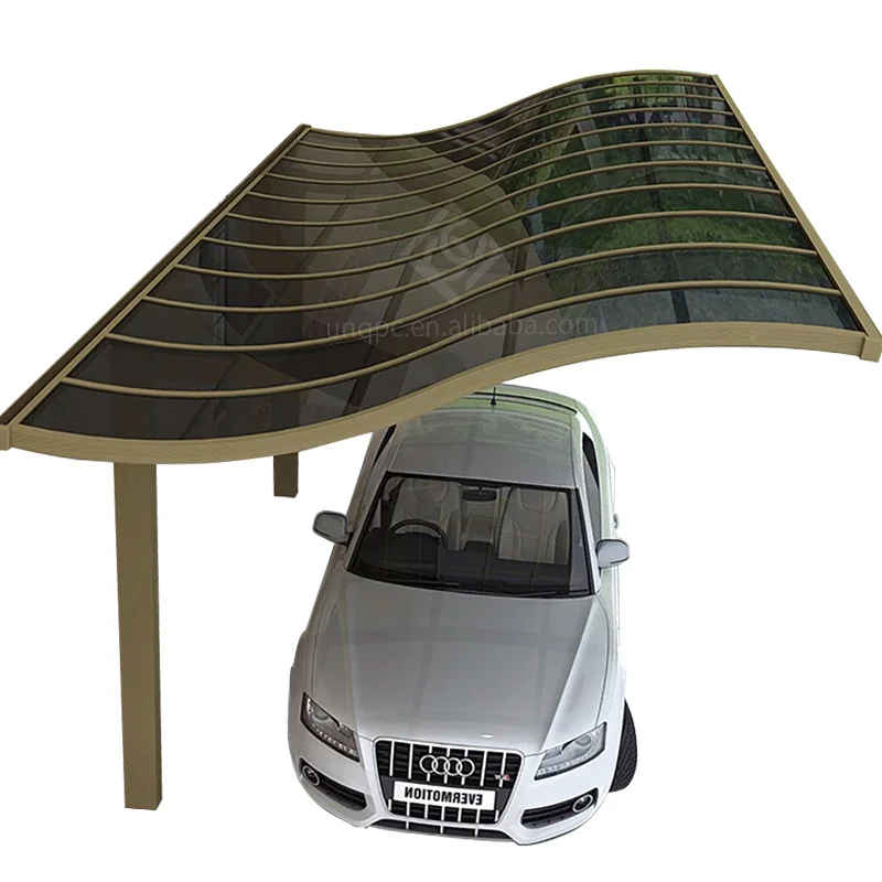 Windshield and rain energy-saving and environmental protection plastic Pc carport