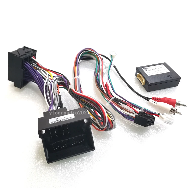 Car 16Pin Power Wiring Harness Cable Adapter With Canbus For BMW X3/E83(06-10) Install Aftermarket Android Stereo