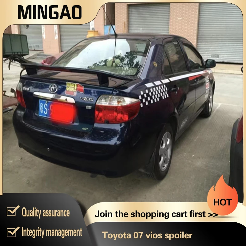 Mingao factory spoiler blow molded ABS sales of high-volume for toyota 07 vios  Spoiler