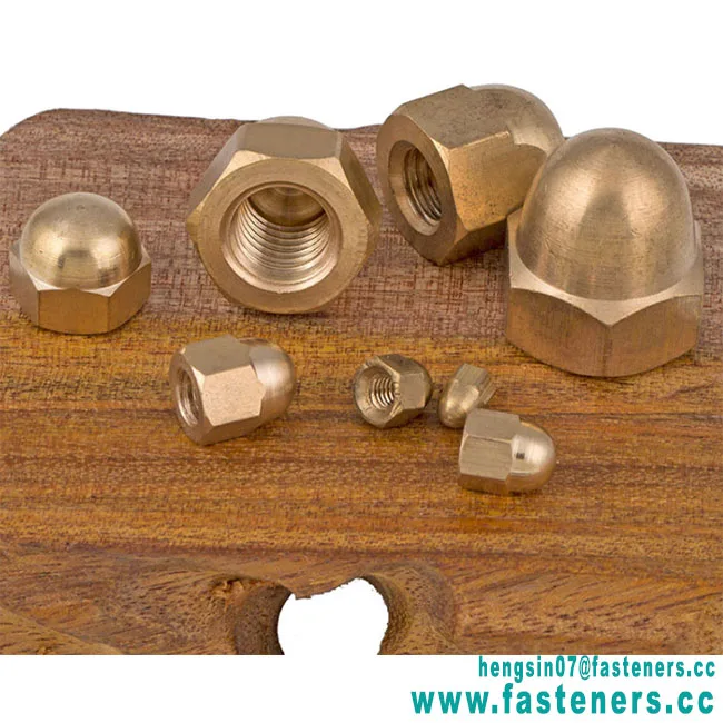 Hot Sale Factory Price Customized Brass Ball Head Nut Hex Domed Cap Nut M3 - M20
