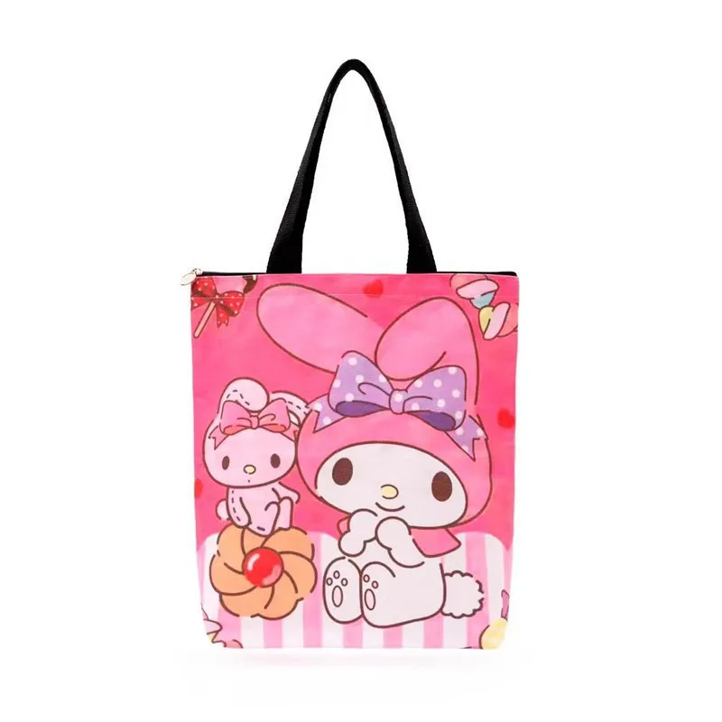 new designer wholesale cute shopping bag large capacity student girl shoulder bags cartoon kawaii bag canvas melody handbag