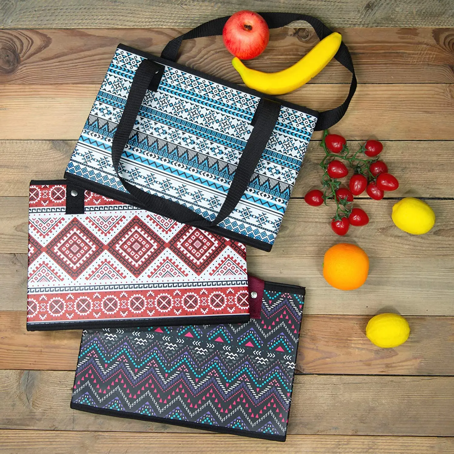 Heavy duty non-woven Box Bags Reinforced Bottom Large reusable grocery collapsible tote bag with Organizer Storage Box