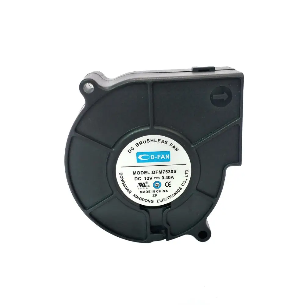 75*75*30 mm centrifugal fan 12/24 silent brushless fan 75mm DC blower for projector