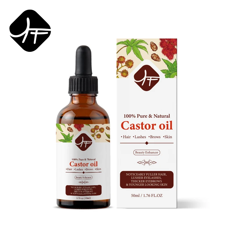 Private Label Eyelash Pure Organic Jamaican Black Castor Seeds Oil Moisture Growth Castor Oil For Hair