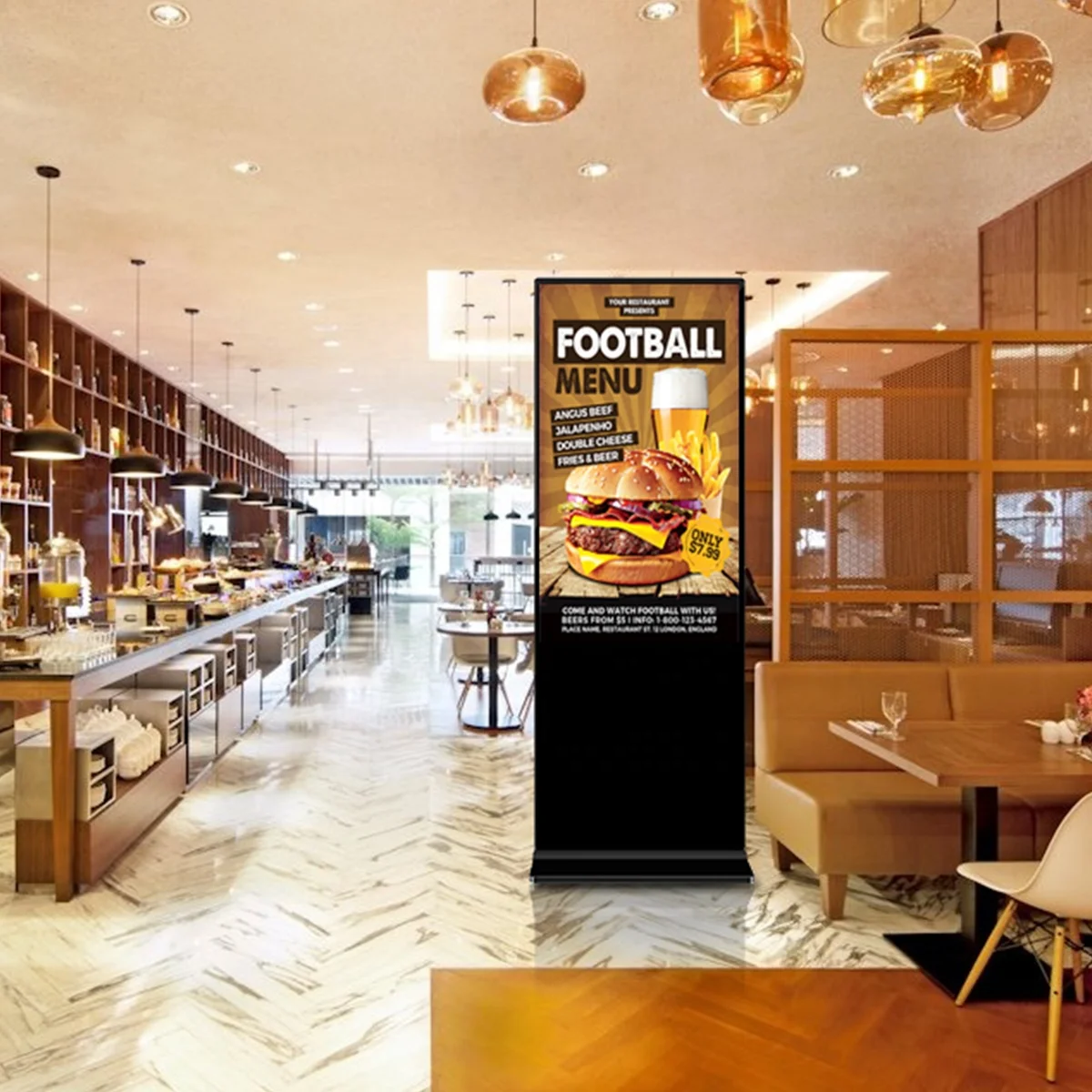 Floor Stand Digital Signage And Displays Indoor High Brightness Smart Kiosk Lcd Totem Touch Screen Digital Signage And Display