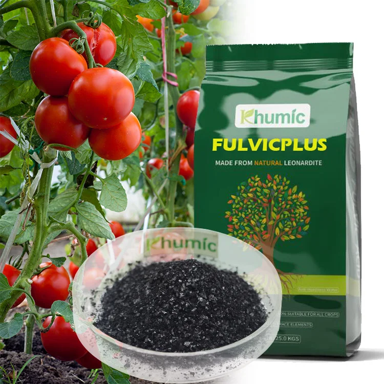potassium fulvic humate  100% water soluble agriculture super potassium humate shiny flakes