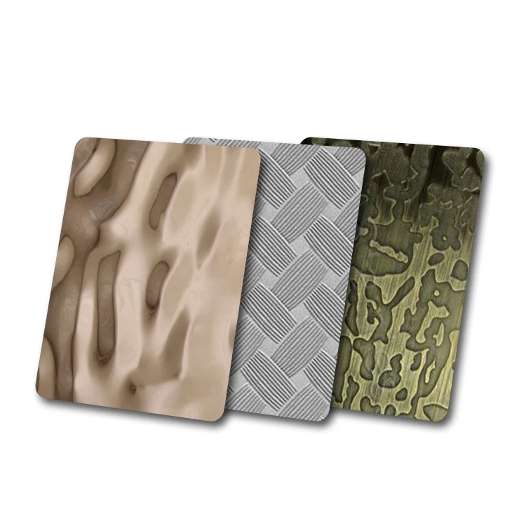 Hot Sale Ceiling Wall Metal Panel 8K Mirror Stamped Water Wave Rippled Interior Decorative Stainless Steel Sheet