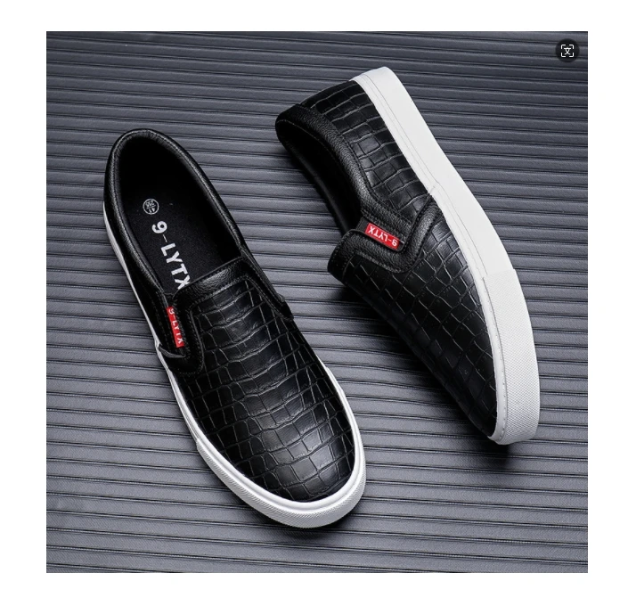 Slip-on Loafers Elastic Flat Leisure Anti Slip Waterproof Low Cut Cow Tendon Bottom Outerwear Low-fronted Workwear Shoes
