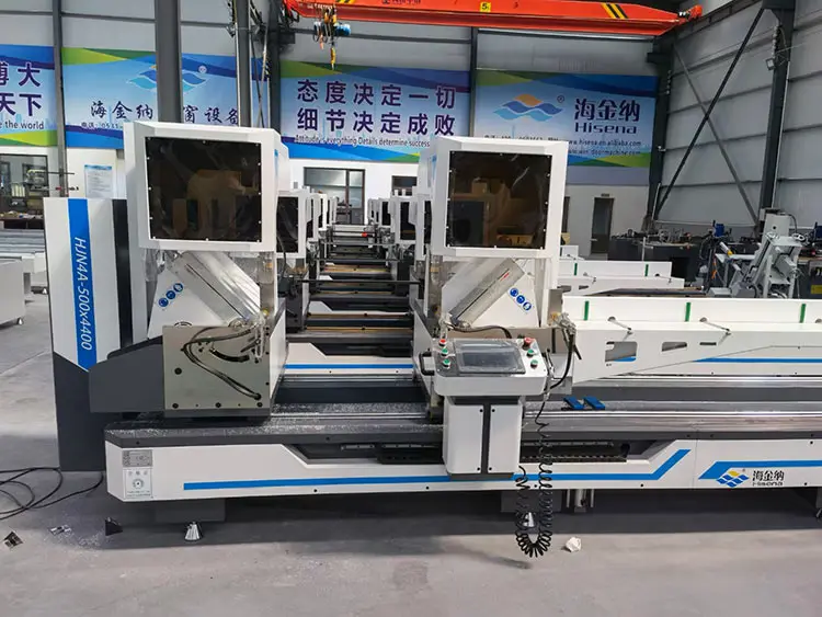 CNC double head saw 45 and 90 degree cutting machine