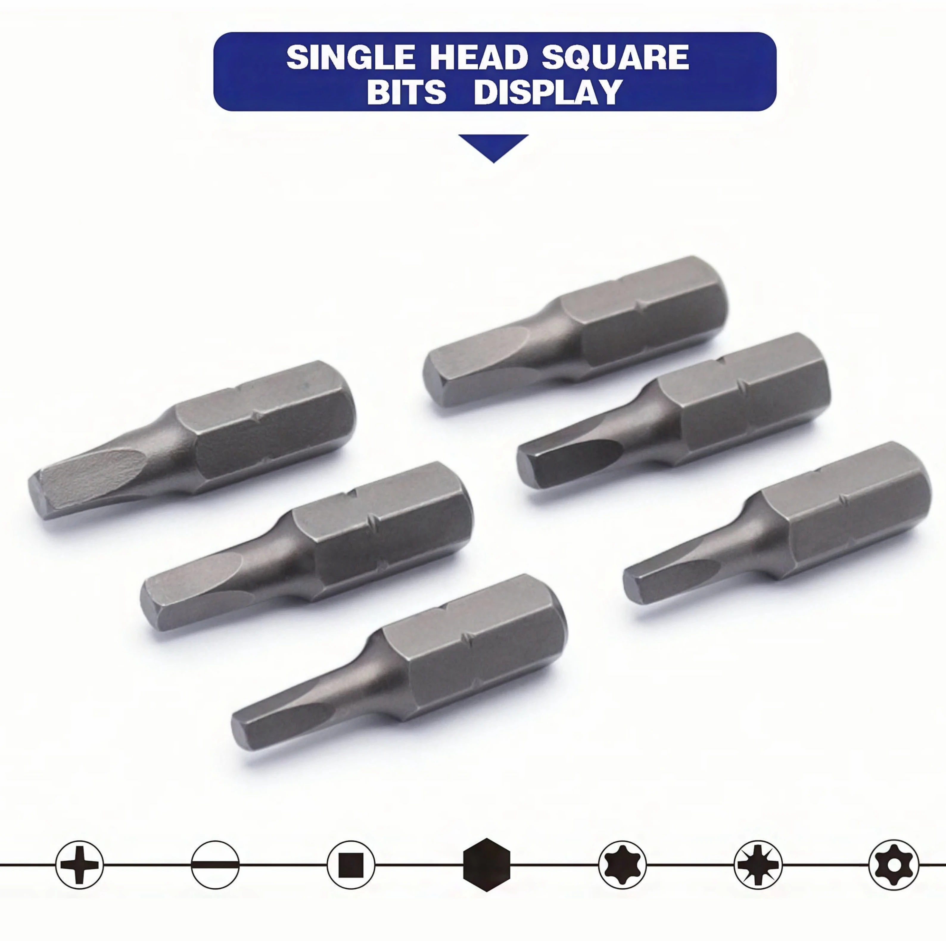 Diy Industrial 25mm Single-Point Magnetic Hex Insert Bits Chrome-Finish Steel Plastic  Screwhead Customizable