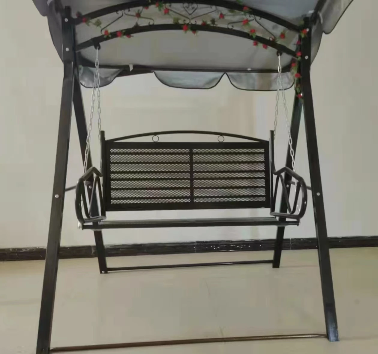 Low Price 3 Person Outdoor porch garden Patio Swing bed hanging Chair with Canopy Shade