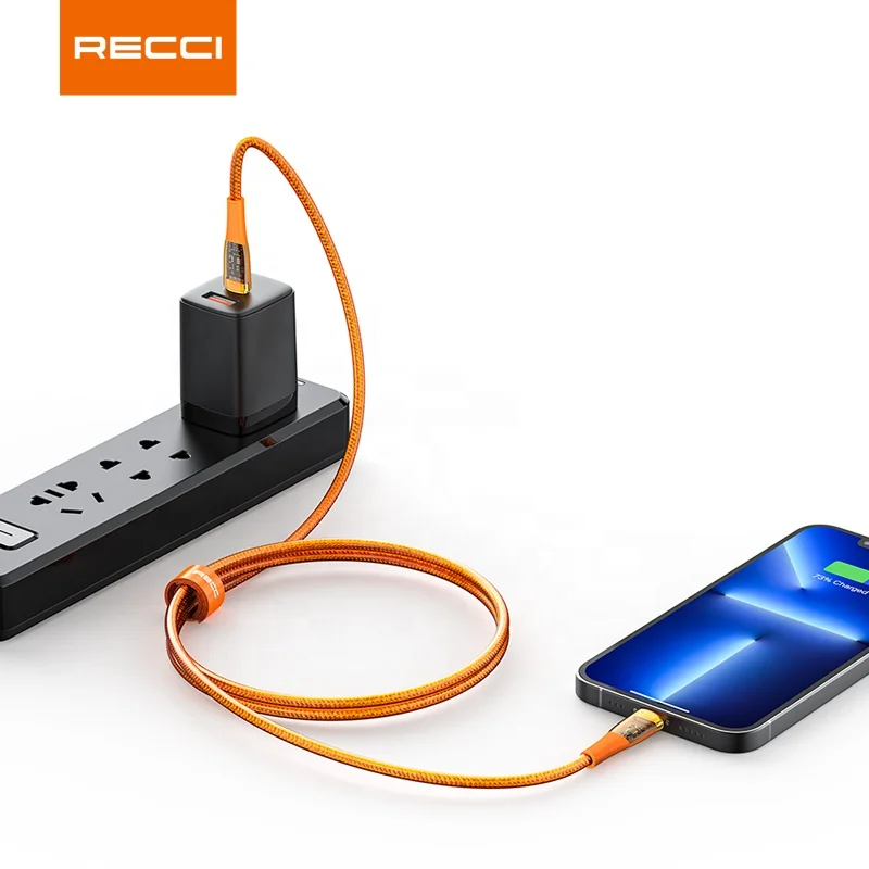 Nylon  Lighting C C Data Cable 6A PD100W PD60W USB A Type C Fast Charging Cable 5FT