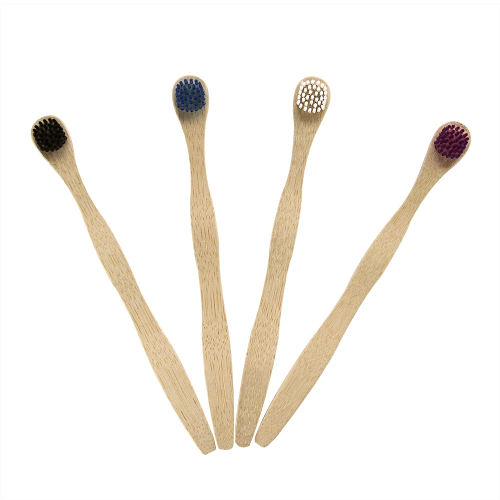 Natural biodegradable bamboo private label bamboo tongue brush tongue scraper tongue cleaner