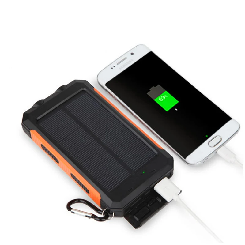 Solar Charger Power Bank 20000Mah Portable Pd 18W Usb C Phone Charger Qc 3.0 External Battery Pack For Mobile Laptop