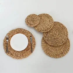 hot selling handmade teacup coaster straw woven placemats insulated table mat