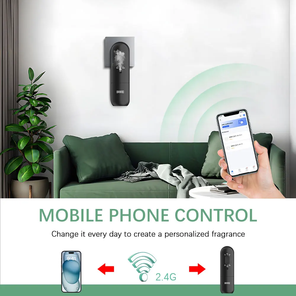 Luxury 100ML Sleek Portable Perfume Electric Wholesale Nebulizing Diffuser Room Wall Plug Essential Scent Aroma Oil Diffuser