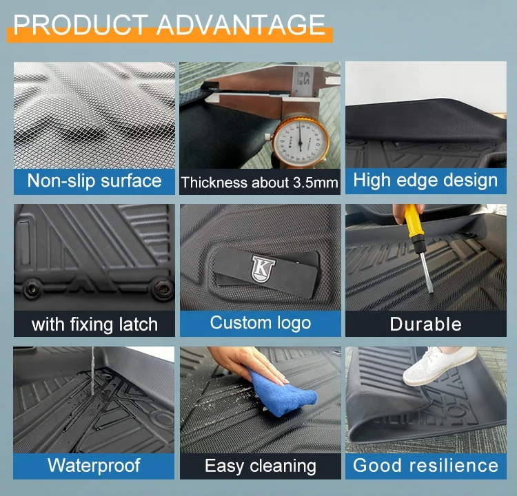 DSN Factory Wholesale 3D Car Matting Set Tpe Car Floor Mat Use For Toyota Prado LC250 2024 Car Mats