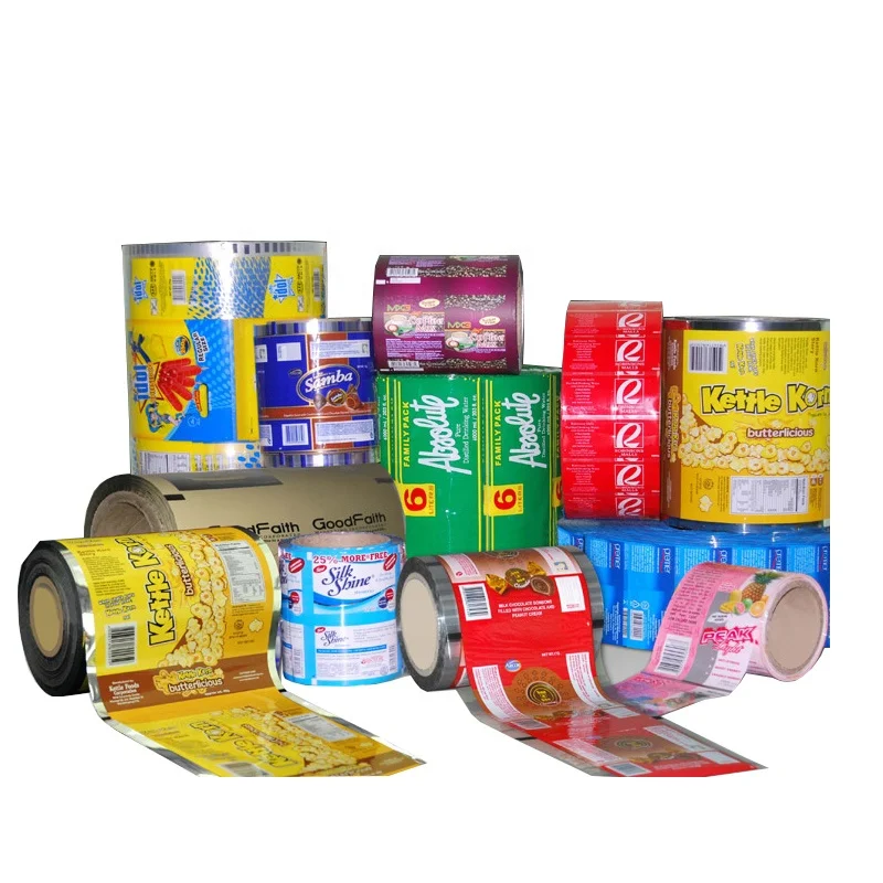 Food packaging Laminated plastic PE roll film Aluminum foil film for food packaging Mylar Printed Film Roll Plastic Rollstock