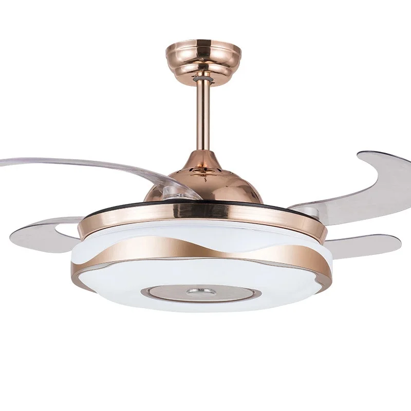 
2021 European Living Room Luxury Lamp LED Brand Stealth Ceiling Fan Lights Restaurant Lights 