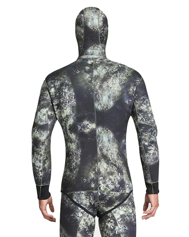 
Two Piece Spearfishing Wetsuit Camo Neopreme Men Diving Suit Snorkeling Semidry 7mm Mens Wetsuit 