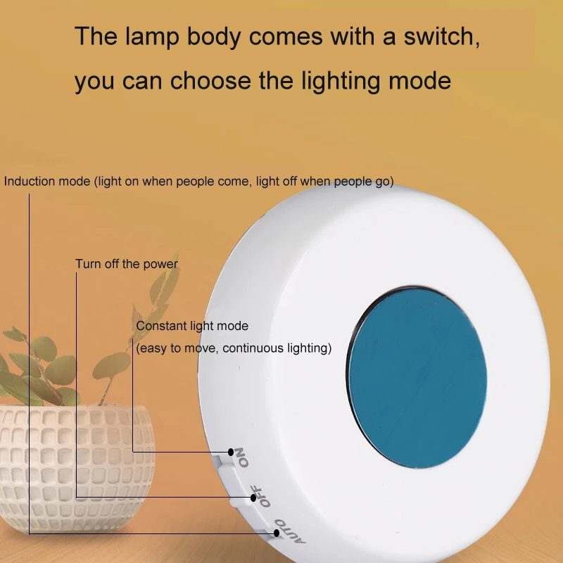 Magnetic attraction human body induction lamp corridor wall bedroom free wiring