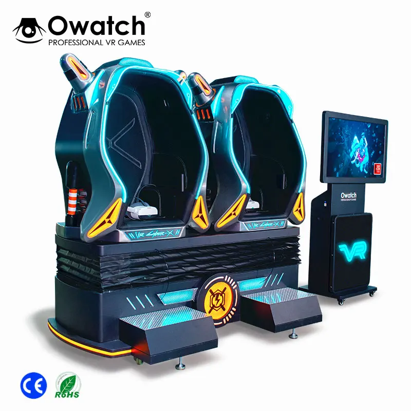Owatch High Revenue Investment Project 2 Seats 9D VR chair Simulator virtual reality game machine equipment