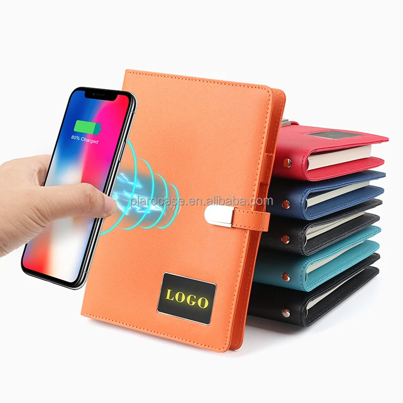 Светодиодный логотип Беспроводная зарядка ноутбук с блоком питания USB-диктофоном динамиком