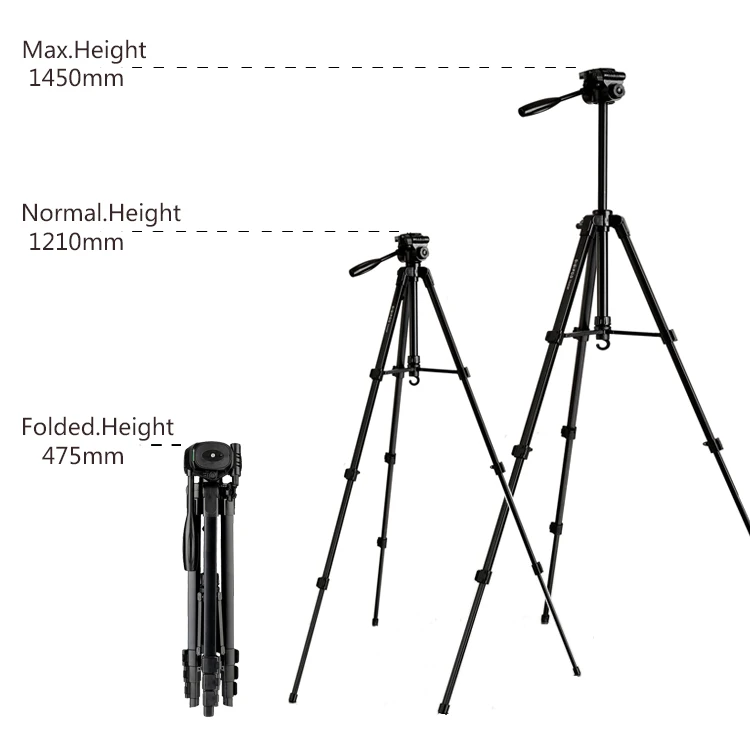 
DIGIPOD Aluminum Camera Tripod Portable Lightweight Travel Photo Dslr Camera Tripod 