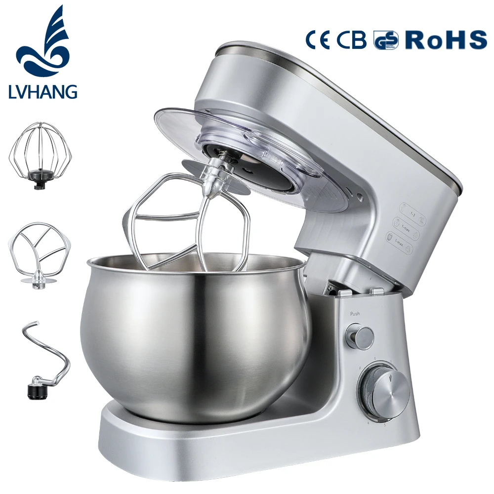 Stand Food Mixer kitchen metal shell 6.5L 7L 8L stand food cake stainless steel bowl mixer machine