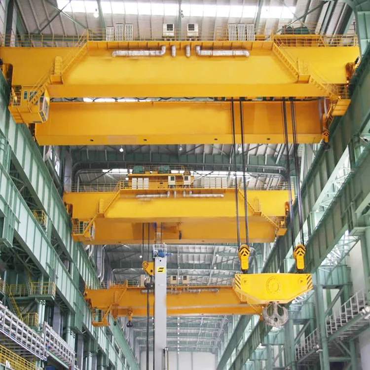 loading and unloading overhead crane 35 ton warehouse double girder bridge crane