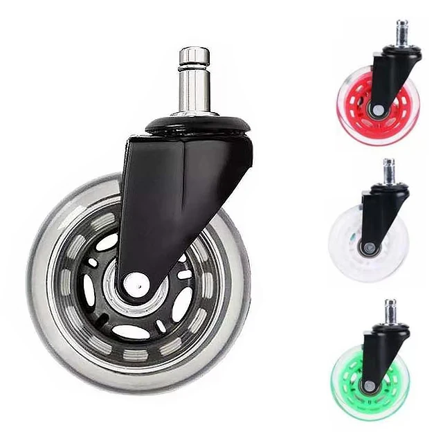 Прозрачный Универсальный шарнирный стержень для офисного стула из полиуретана с колесиками для мебели