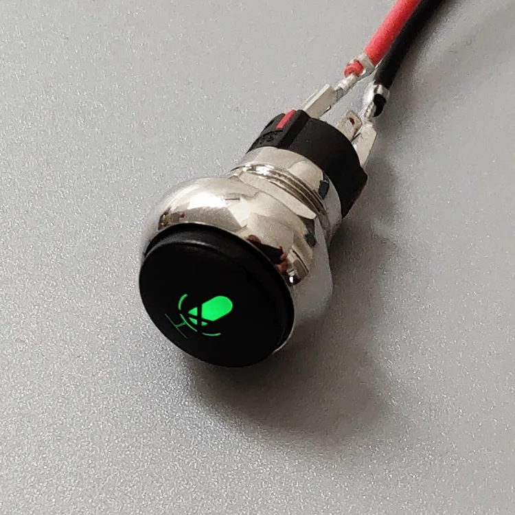 Большой кнопочный переключатель 12 мм управления кораблем автомобиля