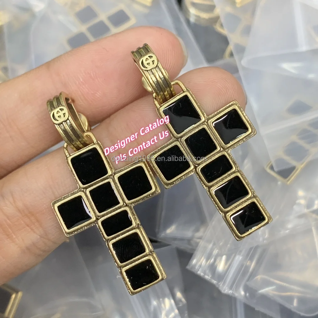 Flower Cross Snake GG Fine Chunky Other Unique Korean Geometric Christmas Magnetic Big Designer Luxury Fashion Jewelry Earrings