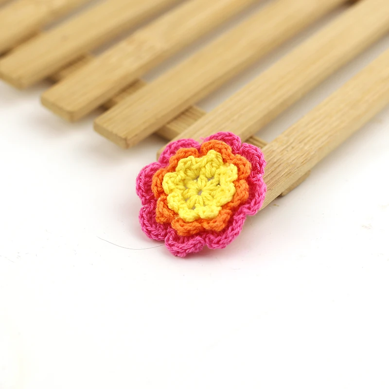 1,8 дюймов Покрывало «Русалочка», ручная вязка с цветочным рисунком хлопковая нить с цветочным принтом из 3 слоев Мотив DIY Одежда повязка на голову, аксессуары для сумок