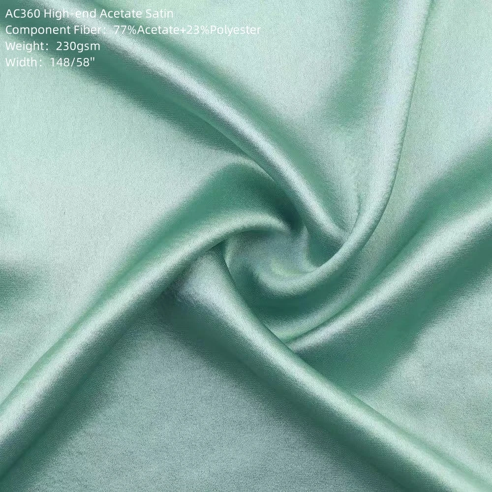 AC360 New design soft hand feel smooth touching satin 77% Acetate +23% Polyester woven Acetate Polyester fabric