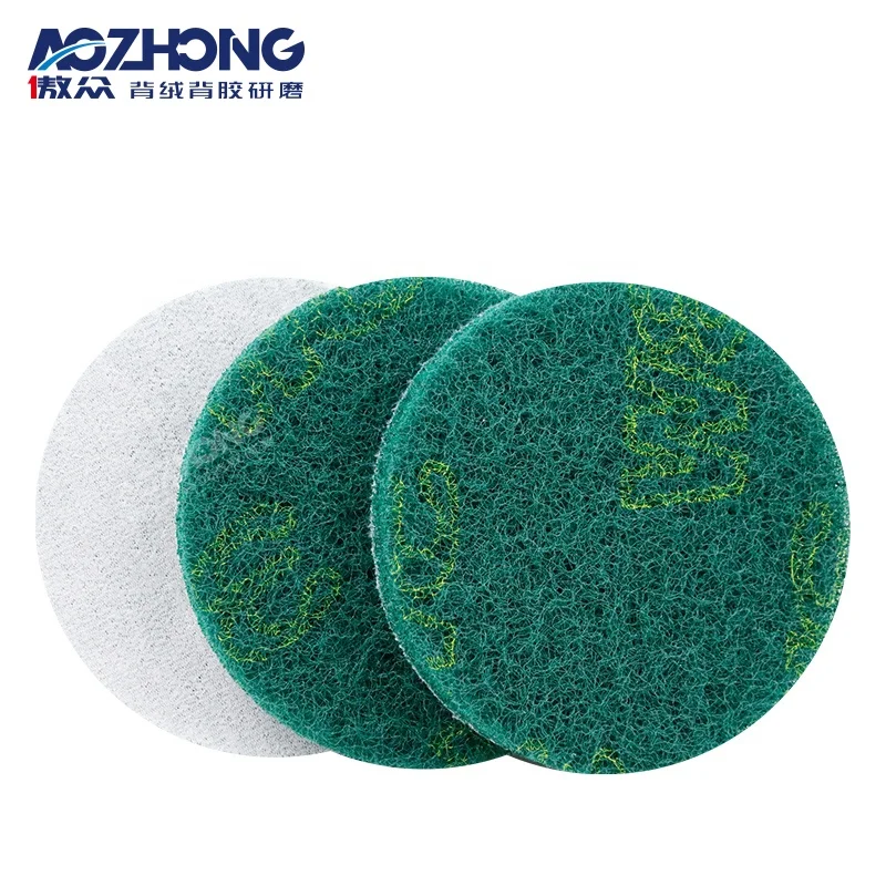 Factory Direct Sale  Aluminium Oxide Abrasive 150MM 6INCH  Round Non Woven Scouring Pad For Stainless Steel  polishing