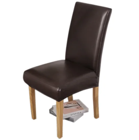 2019 Home Restaurant Dining Chair Cover Backrest Cushion  Waterproof, oil-proof and dust-proof PU Leather Elastic Chair Cover