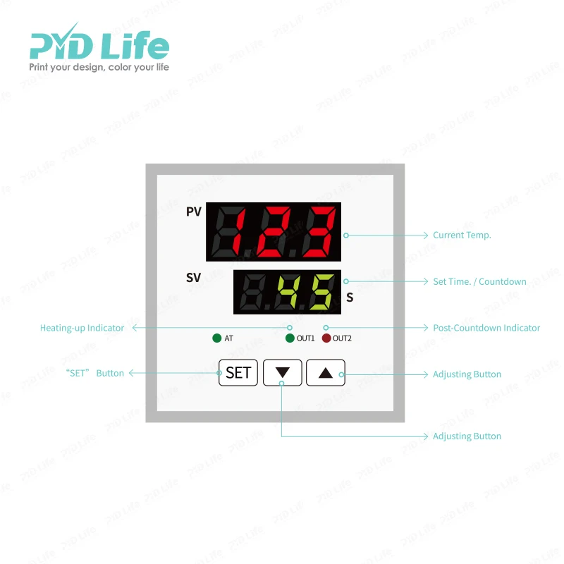 PYD Life flat press Custom Color Logo Hot Pressing Digital Open Drawer Large Format T Shirt Sublimation Flat Heat Press Mac