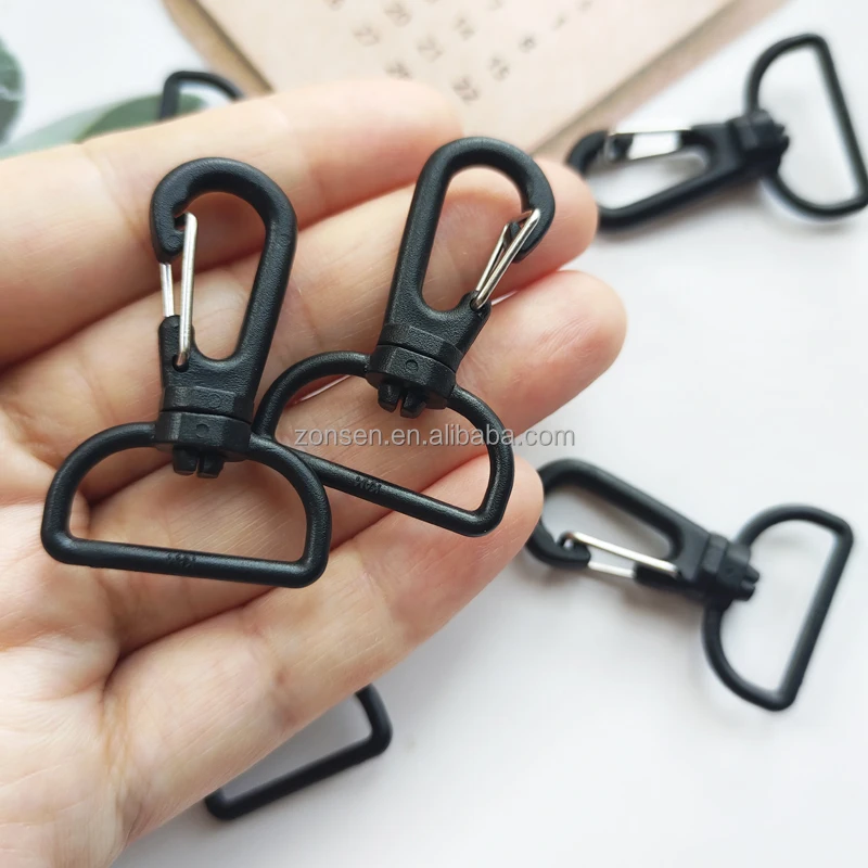 Factory Supply 20mm KAM Bag Belt Buckles Rotary Hanger Hooks Plastic Snap Hook Clasp Buckle For Belt Strap Webbing