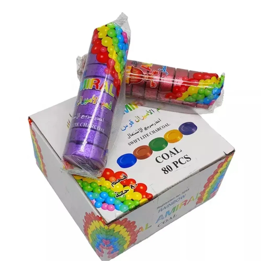 10pcs/roll hookah charcoal fast burn coal wholesale hookah charcoal