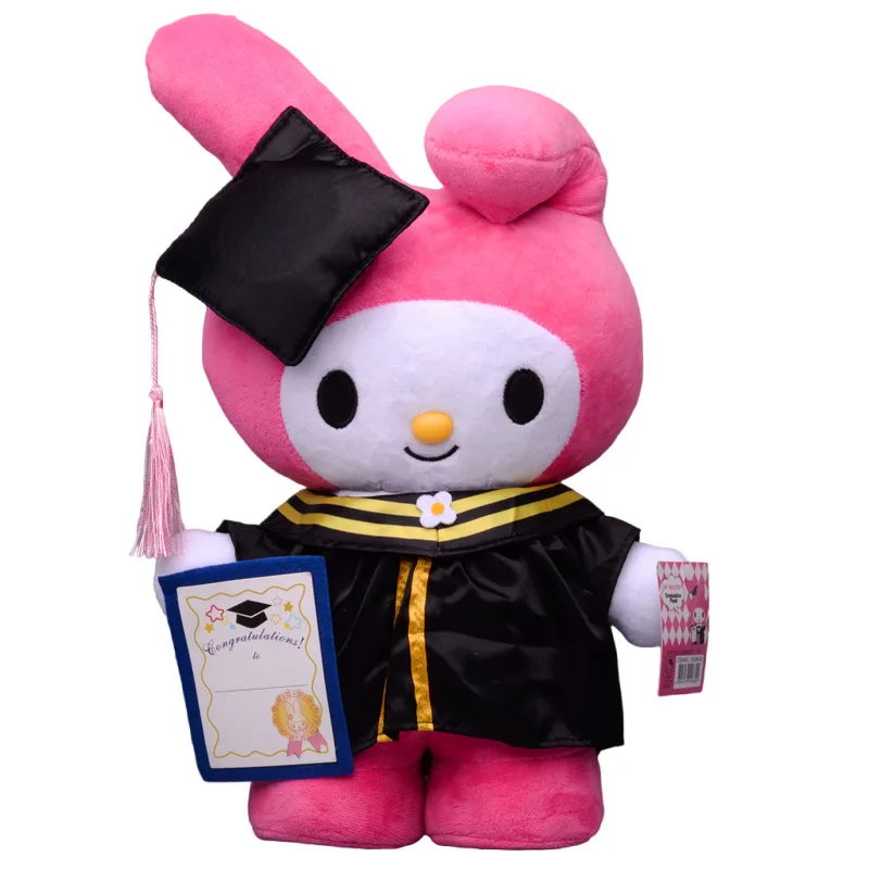 Sanrio New Sanrio Anime Graduation Season Plush Toy Cartoon Soft Stufffed Doll Room Decoration Toys For kids Gifts