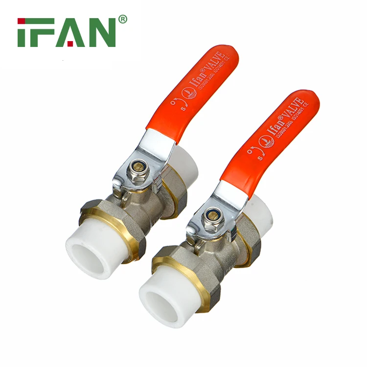 PPR Brass Ball Valve Price 20mm 25mm 32mm Water Control Plastic Ball Valve Gate PPR Brass Insert body ball valve