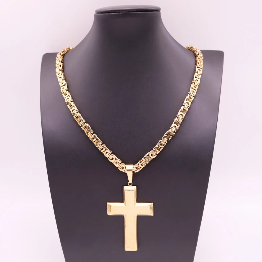 Spring Fashion Style Wholesale Stainless Steel Gold Plated Chain Pendant Jewelry Necklace